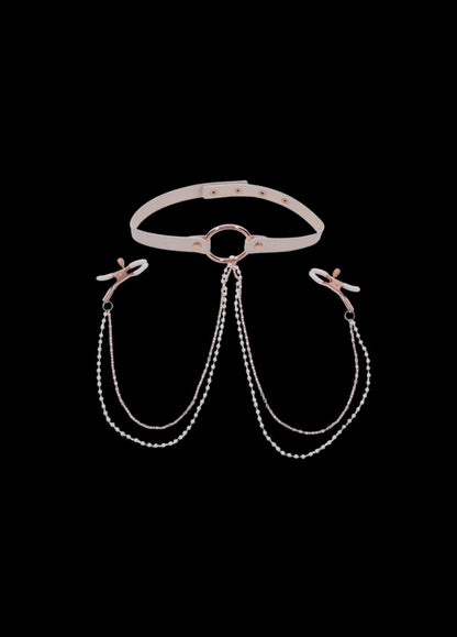 Peaches ‘N Creame Collar with Nipple Clamps