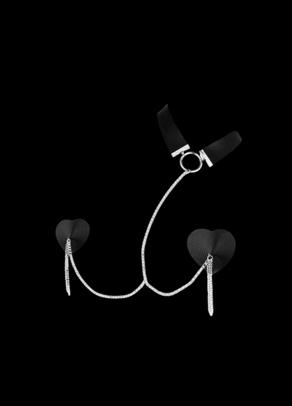 Dominatrix luxury Pasties &amp; Collar Set