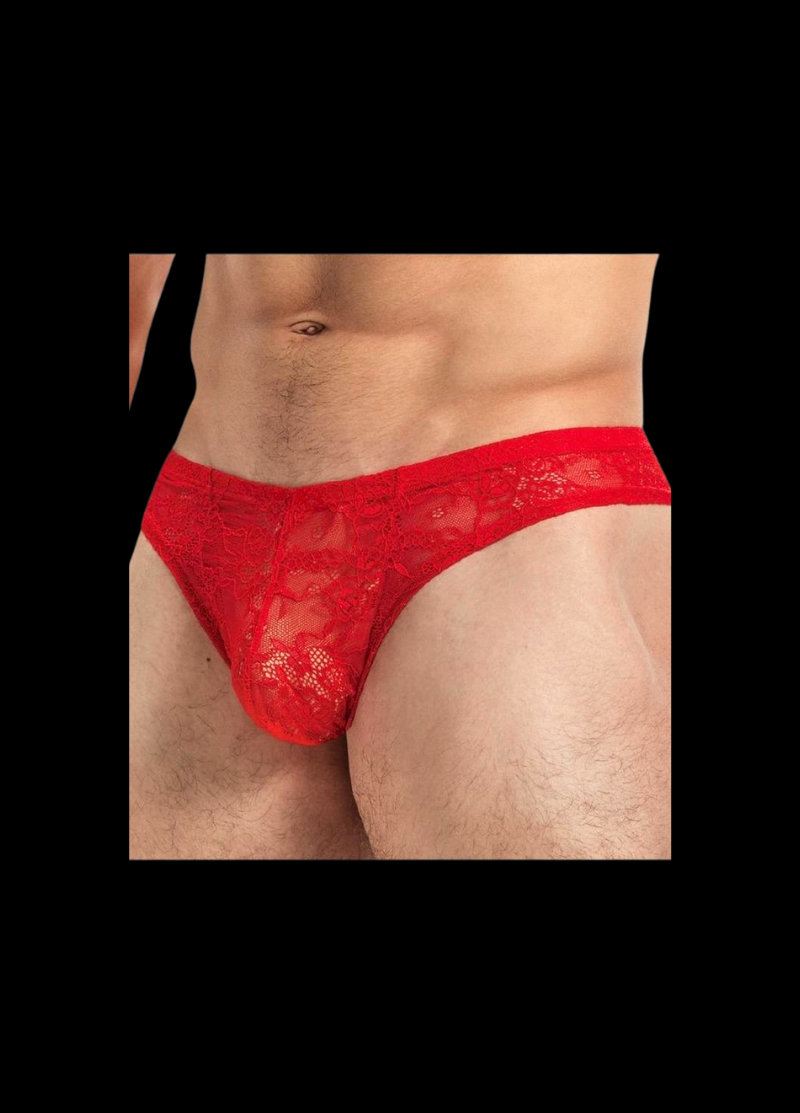 Lace Low-Rise Brazilian Bikini – Noir Seduction Edition