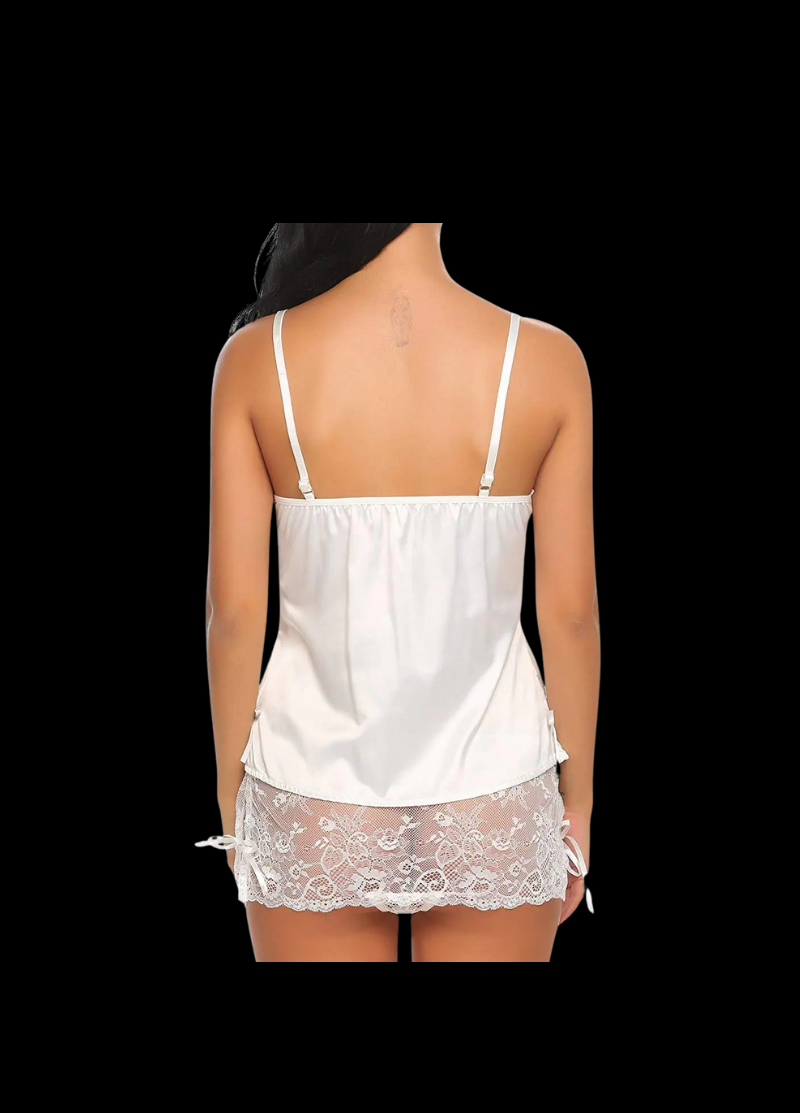 Midnight Veil Sheer Lace &amp; Mesh Sleepwear Set