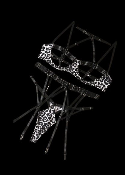 Leopard Cutout Lingerie Set