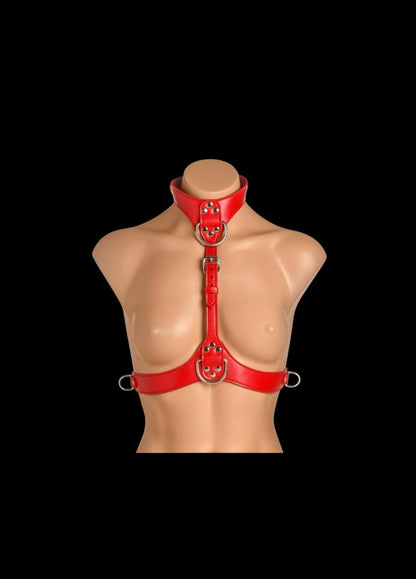 Master Series Vixen Female Chest Vegan Leather Harness