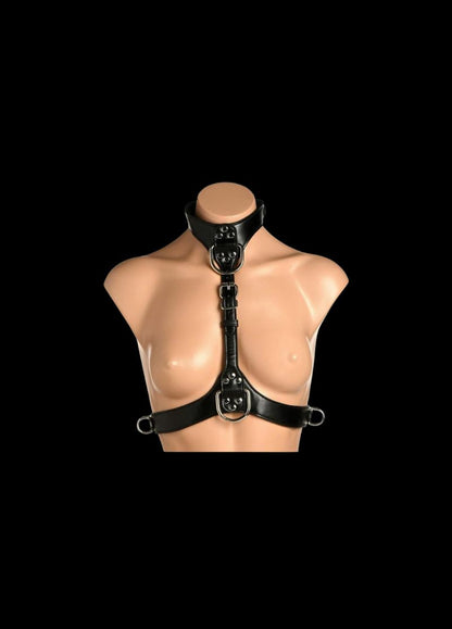 Master Series Vixen Female Chest Vegan Leather Harness
