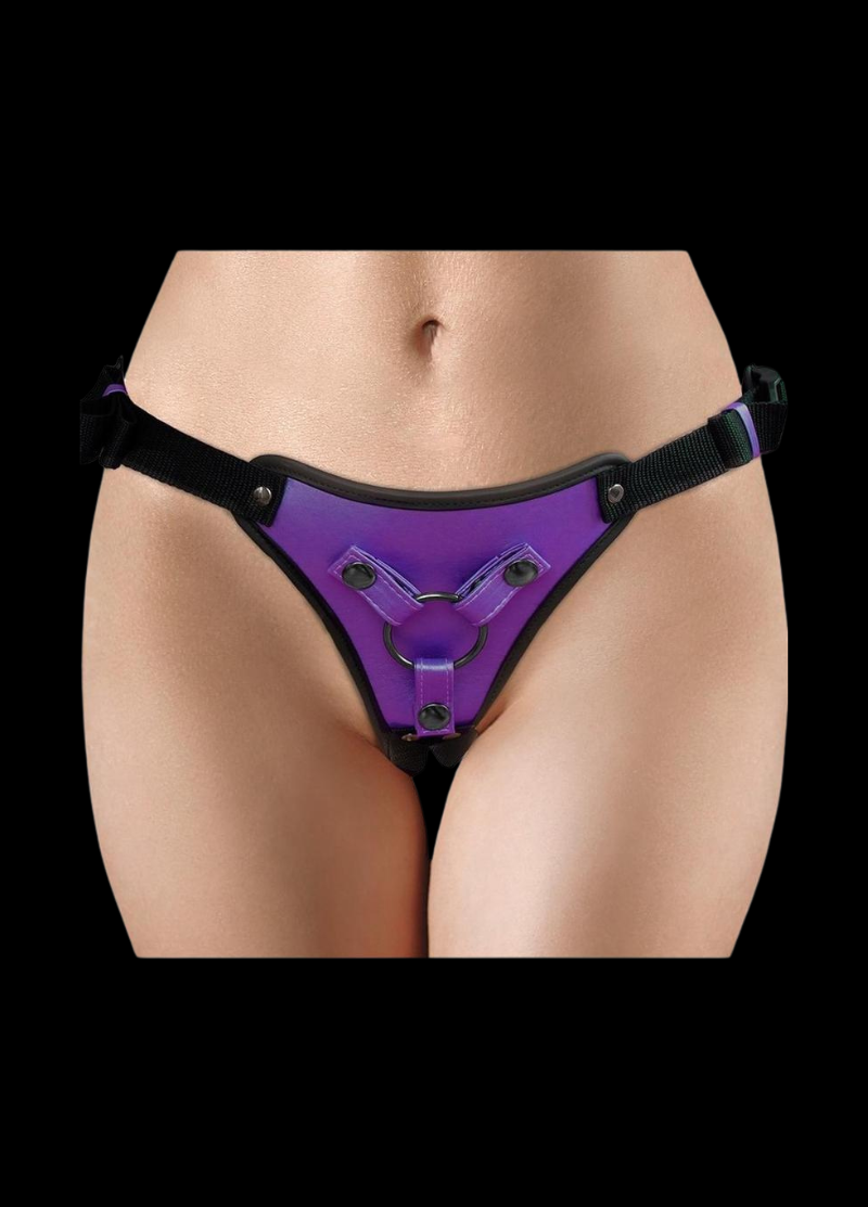 Metallic Adjustable Strap-On Harness