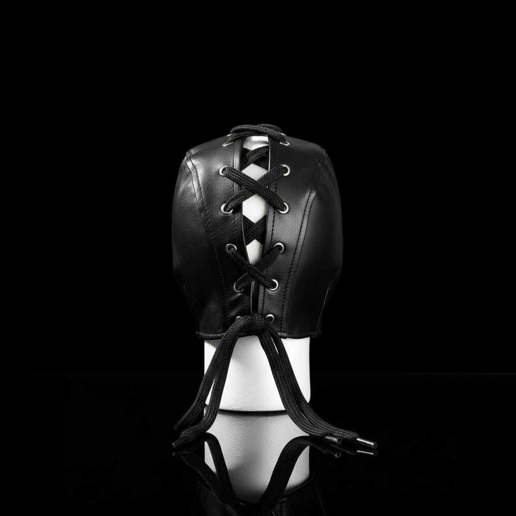 Rouge Leather Half Mask